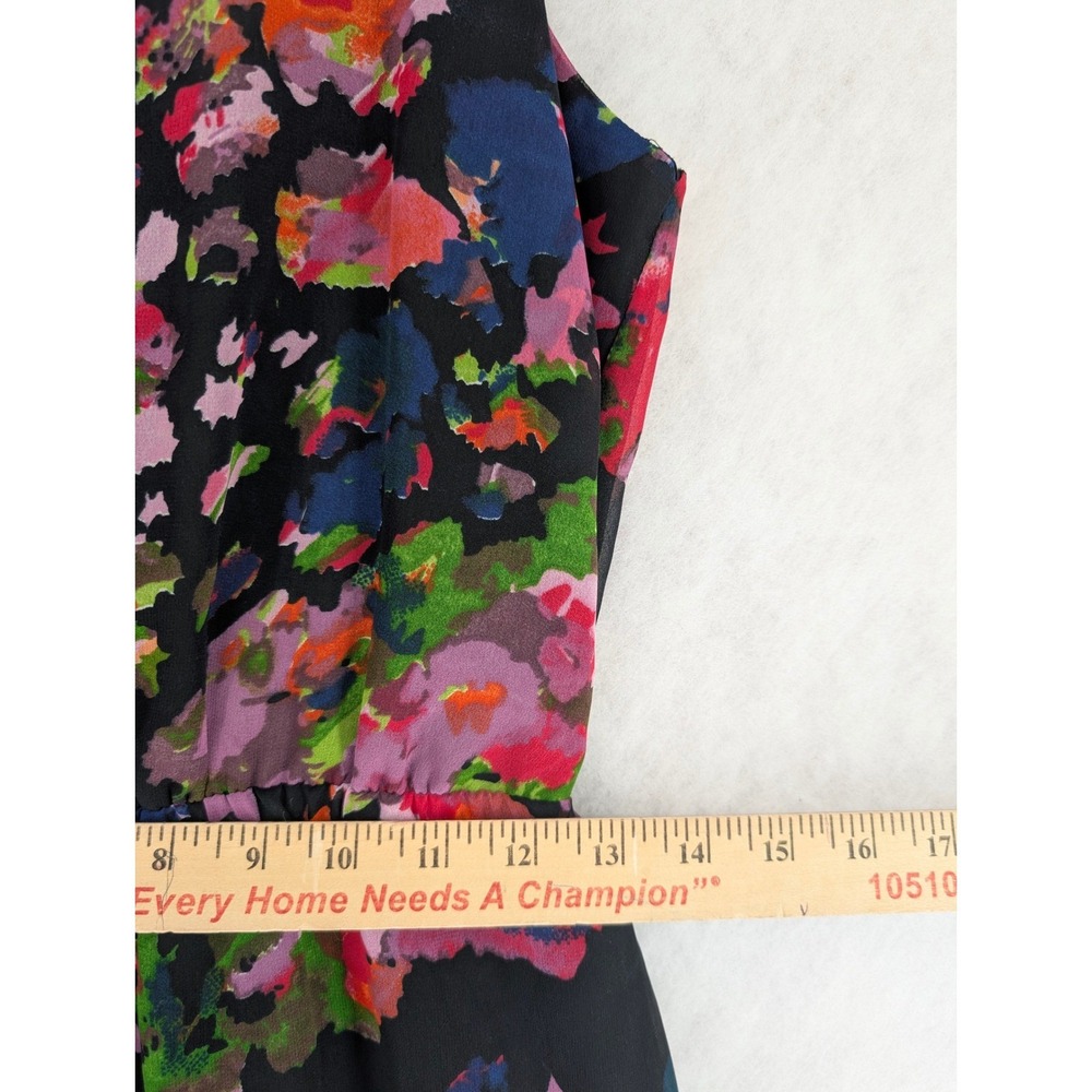 W118 Walter Baker Womens Floral Watercolor Maxi Dress Sleeveless S Racerback - Picture 11 of 13